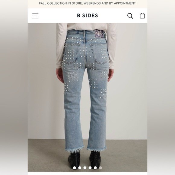 NWT. B sides Stowe Jean Allen Lt. Vintage French Knot Hand Embroider - Picture 5 of 16